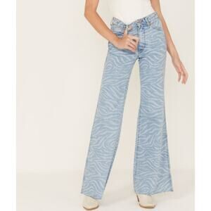 Wrangler Wanderer 622 High Rise Flare Jeans WMNS 26/34 Light Swirl Wash 70's